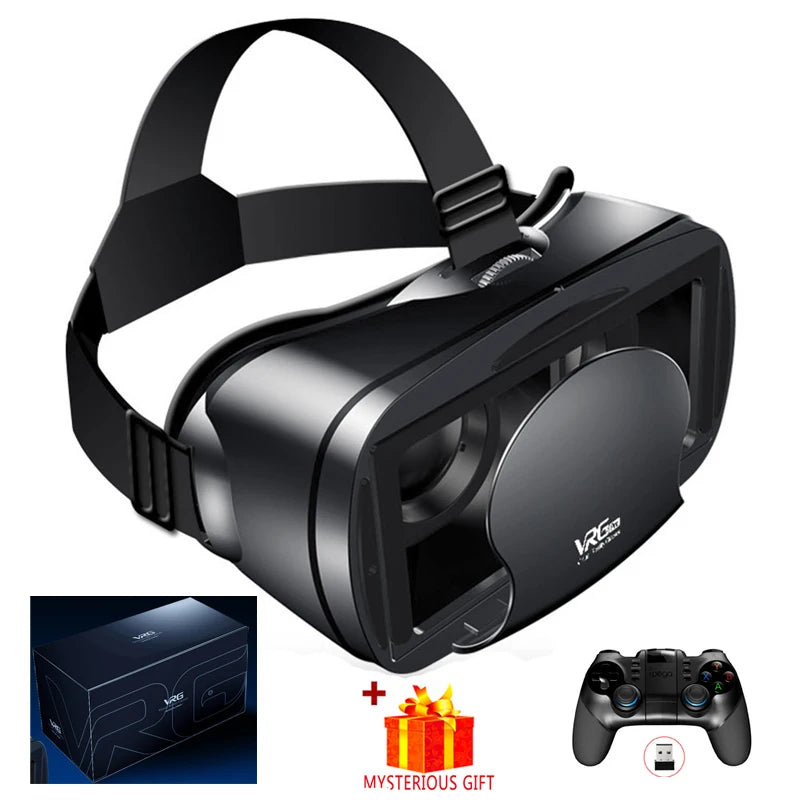 VRG Pro Virtual Reality VR Glasses Headset Devices Viar 3D Helmet Goggles Lenses Smart For Smartphone Cell Phone Mobile Game Set