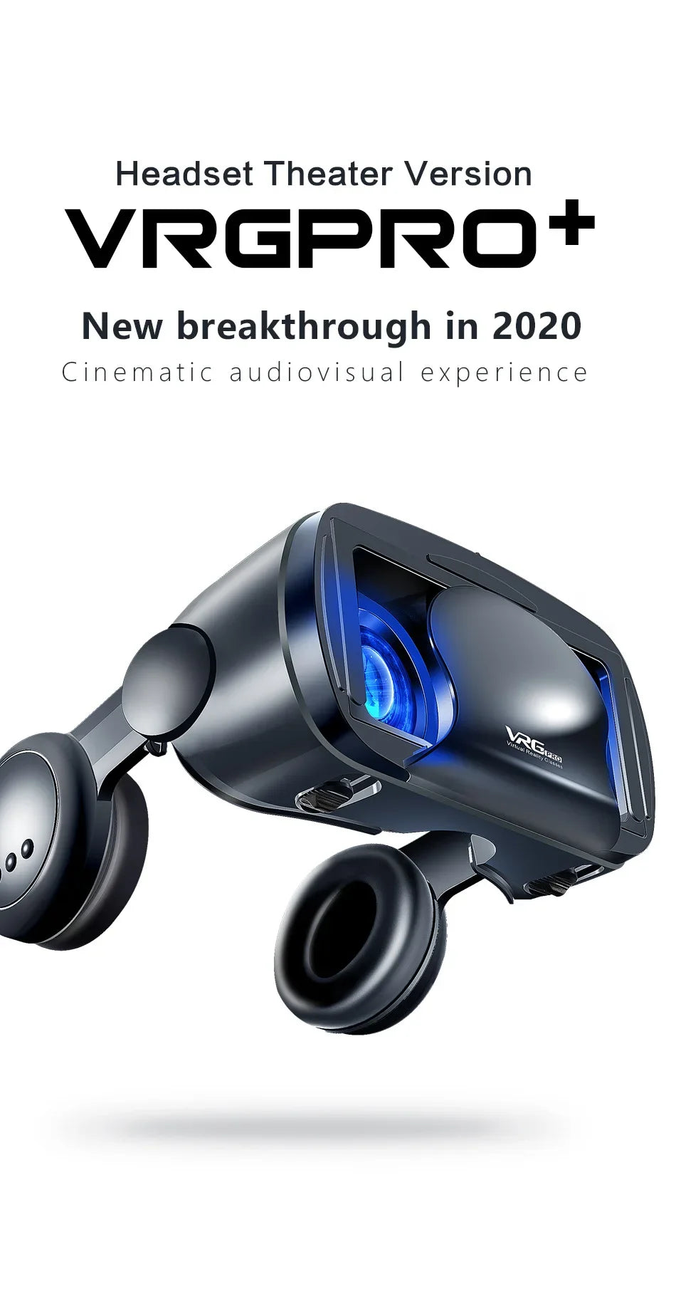 VRG Pro Virtual Reality VR Glasses Headset Devices Viar 3D Helmet Goggles Lenses Smart For Smartphone Cell Phone Mobile Game Set