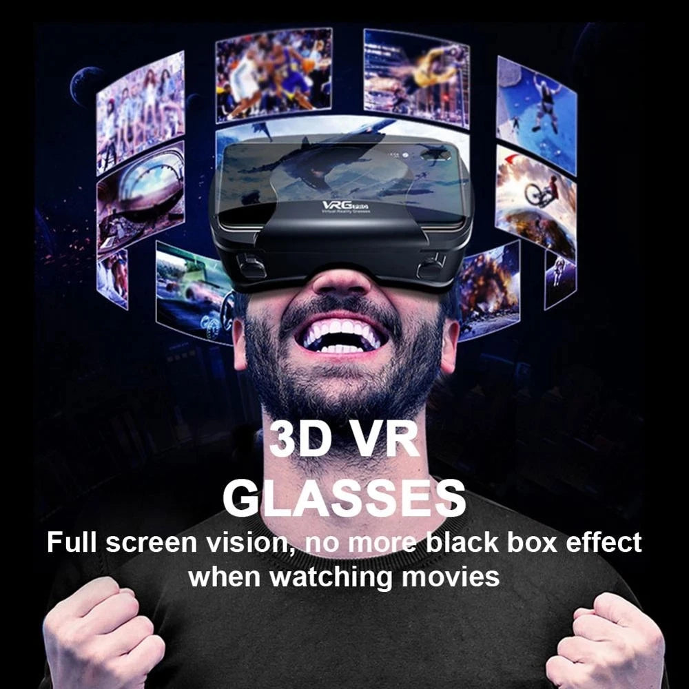 VRG Pro Virtual Reality VR Glasses Headset Devices Viar 3D Helmet Goggles Lenses Smart For Smartphone Cell Phone Mobile Game Set
