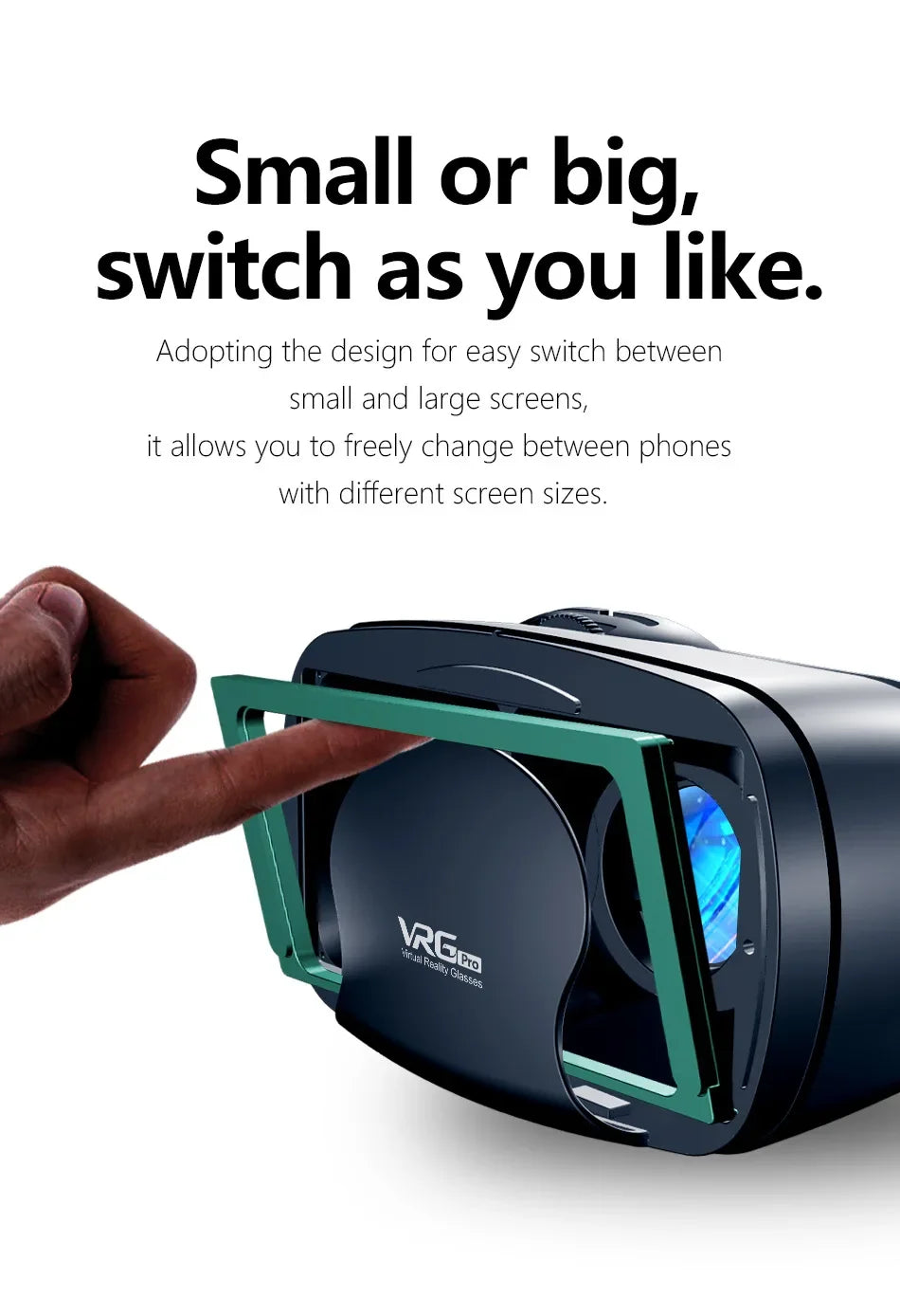 VRG Pro Virtual Reality VR Glasses Headset Devices Viar 3D Helmet Goggles Lenses Smart For Smartphone Cell Phone Mobile Game Set