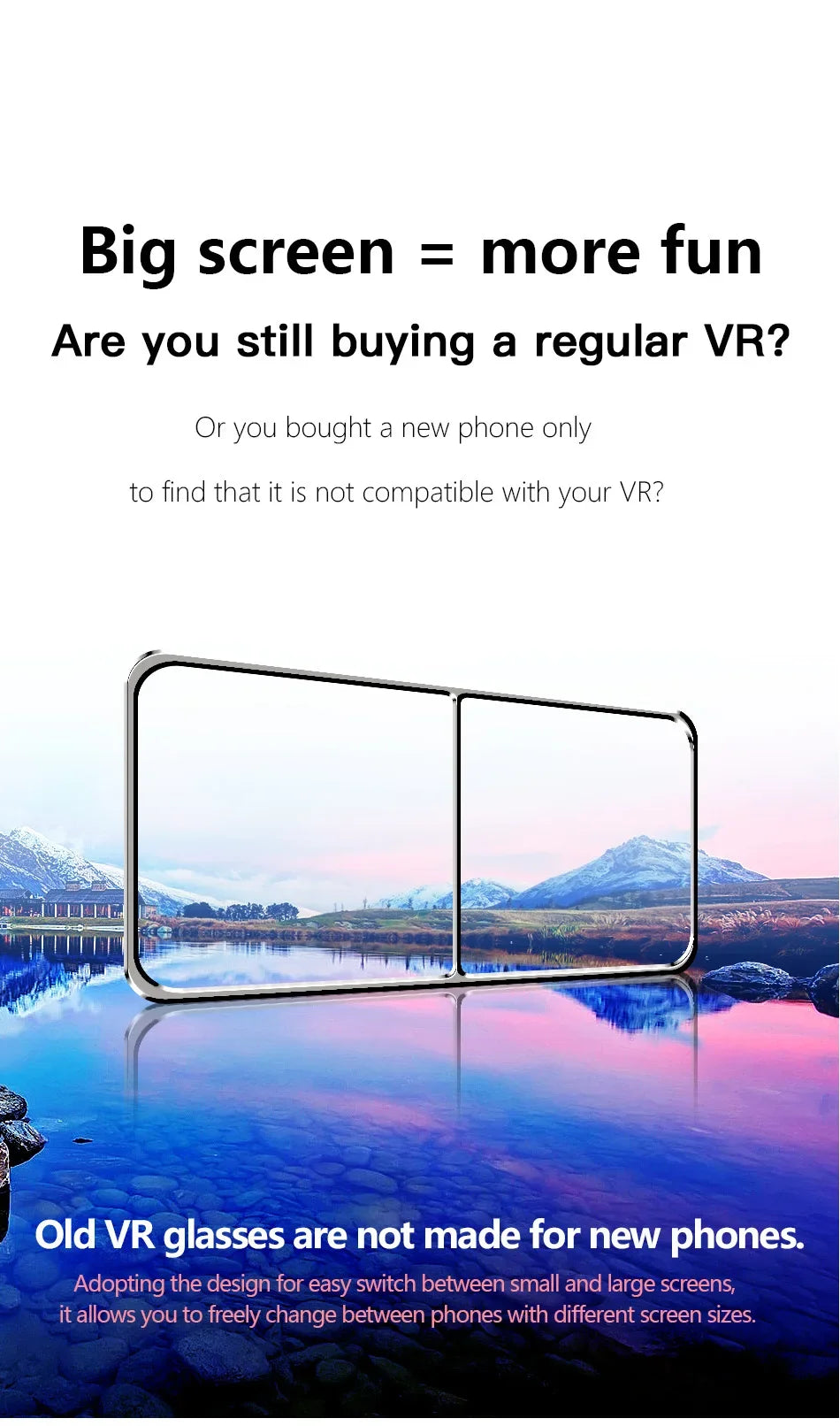 VRG Pro Virtual Reality VR Glasses Headset Devices Viar 3D Helmet Goggles Lenses Smart For Smartphone Cell Phone Mobile Game Set