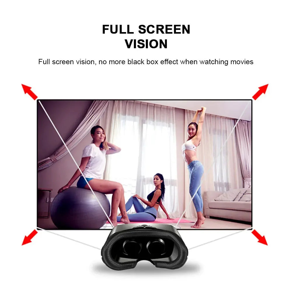 VRG Pro Virtual Reality VR Glasses Headset Devices Viar 3D Helmet Goggles Lenses Smart For Smartphone Cell Phone Mobile Game Set