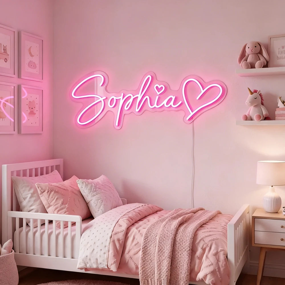 Custom Led Neon Sign Personalized Led Light Name Kids Gifts Children Night Light Room Bedroom Decoration Birthday Wedding Signs