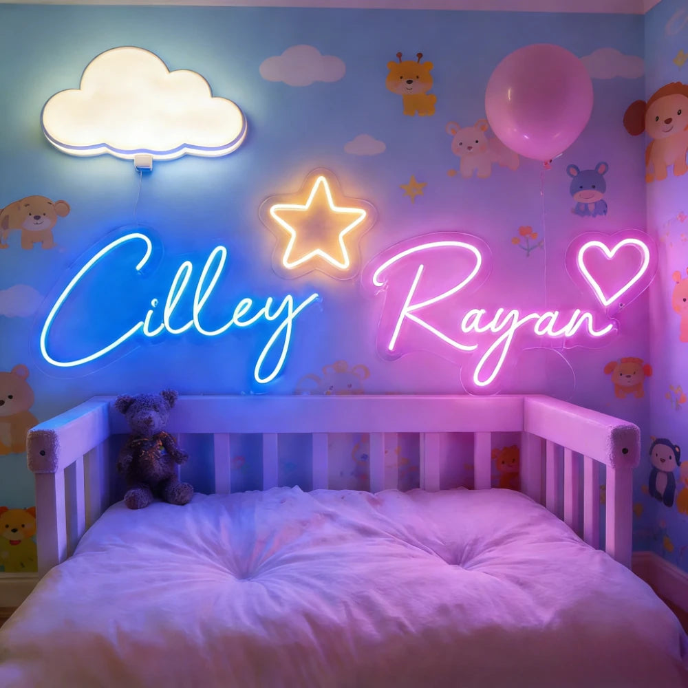 Custom Led Neon Sign Personalized Led Light Name Kids Gifts Children Night Light Room Bedroom Decoration Birthday Wedding Signs