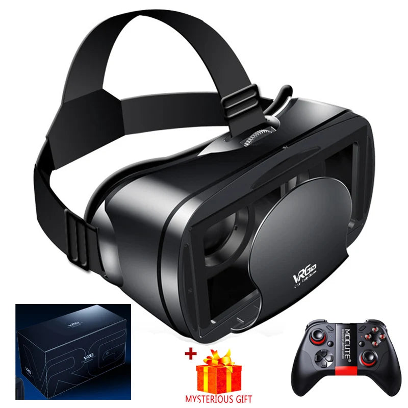 VRG Pro Virtual Reality VR Glasses Headset Devices Viar 3D Helmet Goggles Lenses Smart For Smartphone Cell Phone Mobile Game Set